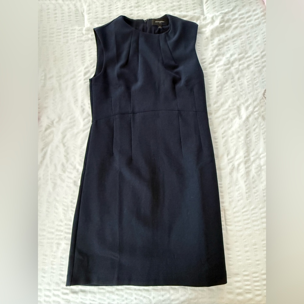 Worn Twice Banana Republic Navy Sleeveless Midi Sheath Dress - Classic Navy